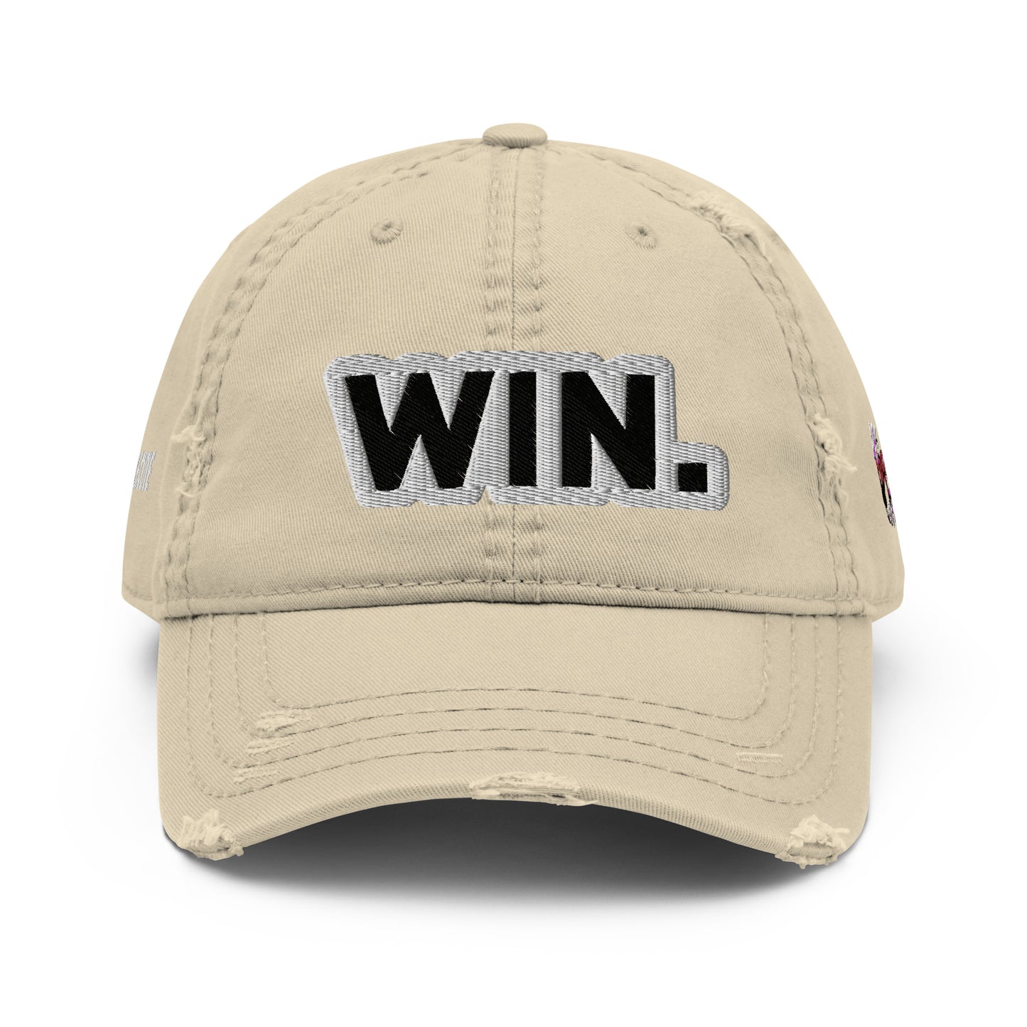 WIN. Distressed Dad Hat
