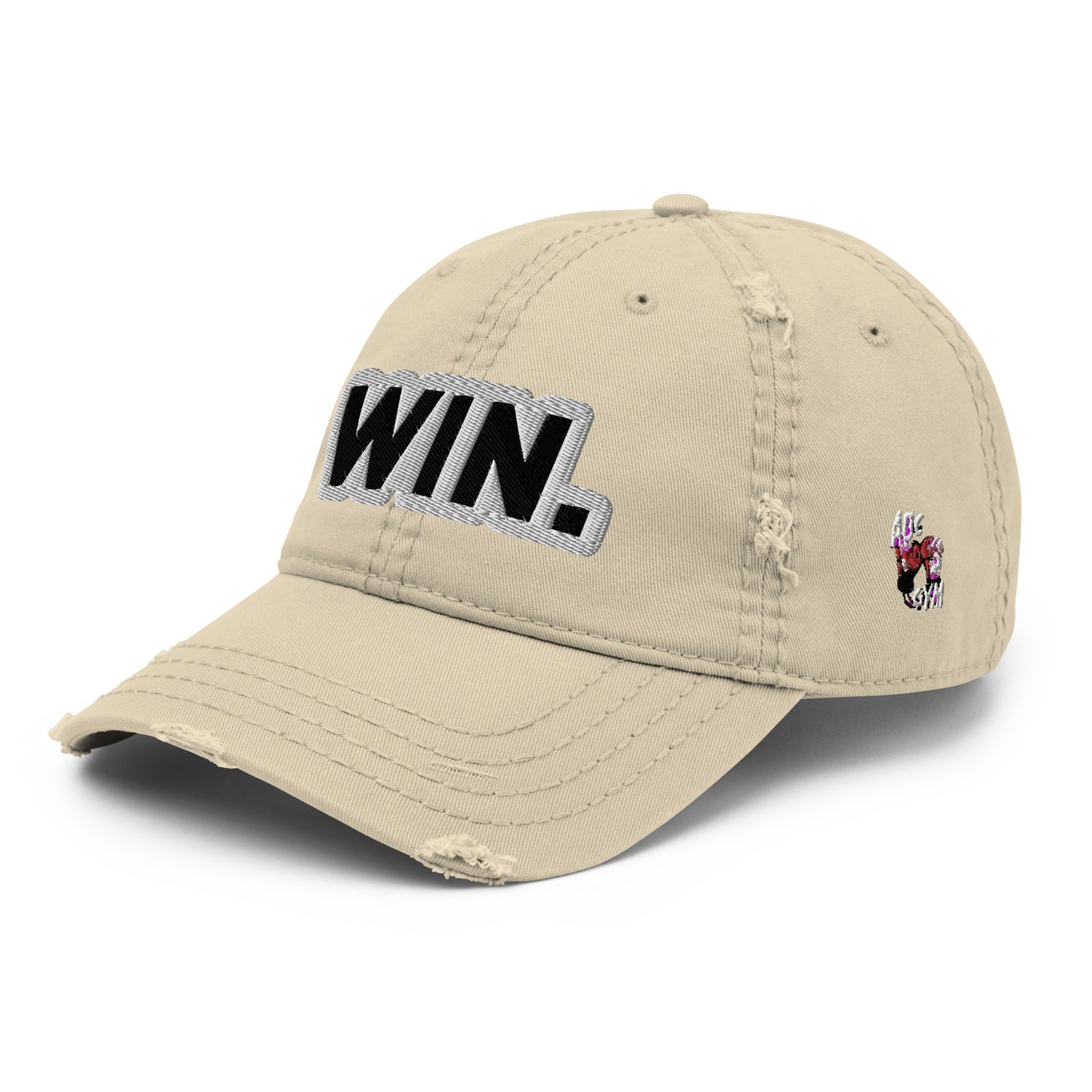 WIN. Distressed Dad Hat
