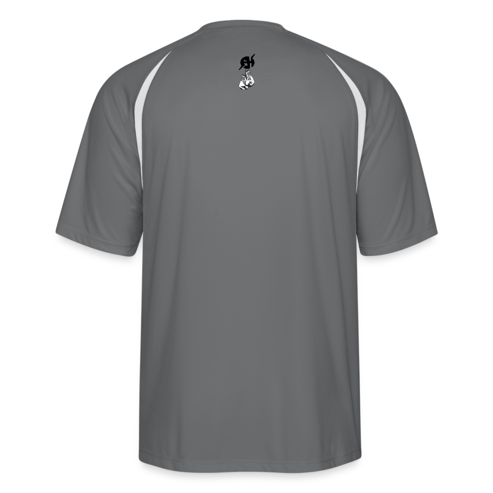 Men’s Cooling Performance Color Blocked Jersey - dark gray/white