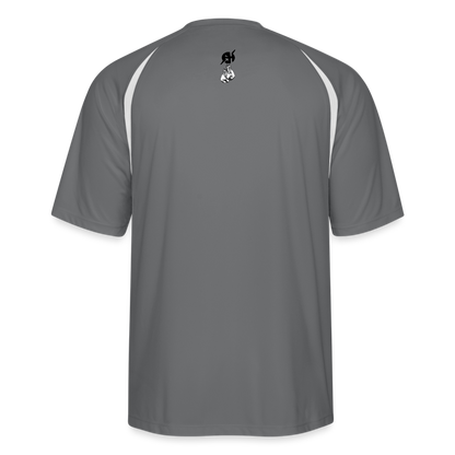 Men’s Cooling Performance Color Blocked Jersey - dark gray/white